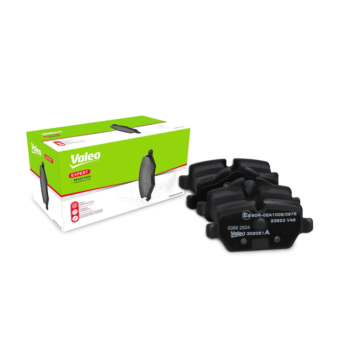 Jeu de 4 plaquettes de frein VALEO ref. 302051A